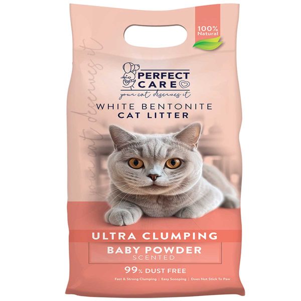 Perfect Care Cat Litter Betonite Baby Powder 5lt (Μπετονίτης - Παιδική Πούδρα)