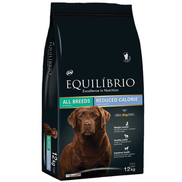 Equilibrio Adult All Breeds Reduced Calories with Poultry & Rice 12kg (Πουλερικά - Ρύζι)