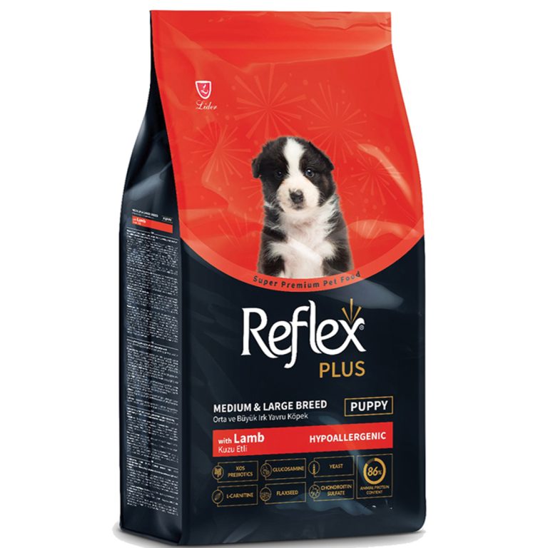 Reflex Plus Medium/Large Junior Dog with Lamb & Rice 12kg (με Αρνί & Ρύζι)