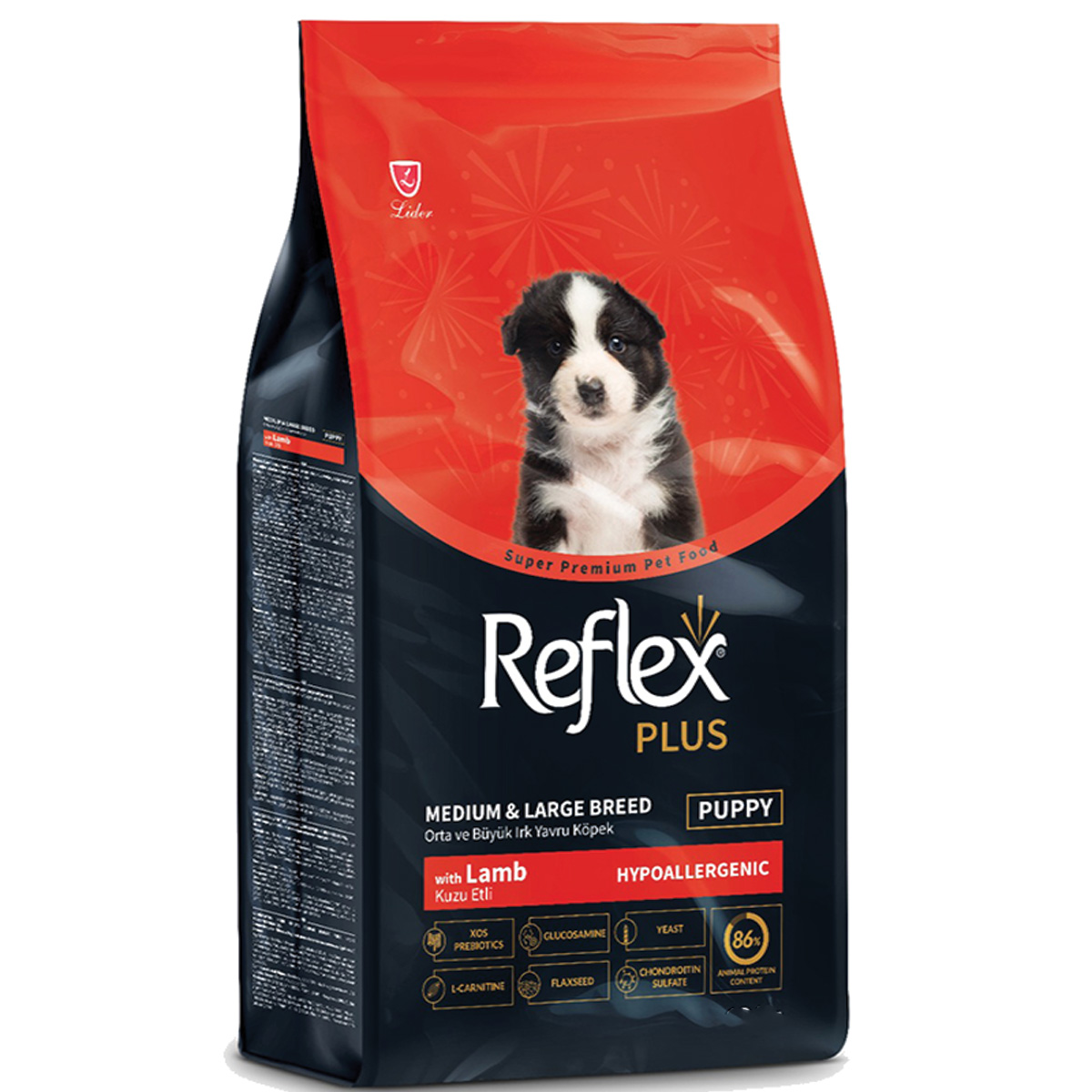 201-L10896 Reflex Plus Medium/Large Junior Dog with Lamb & Rice 12kg (με Αρνί & Ρύζι)