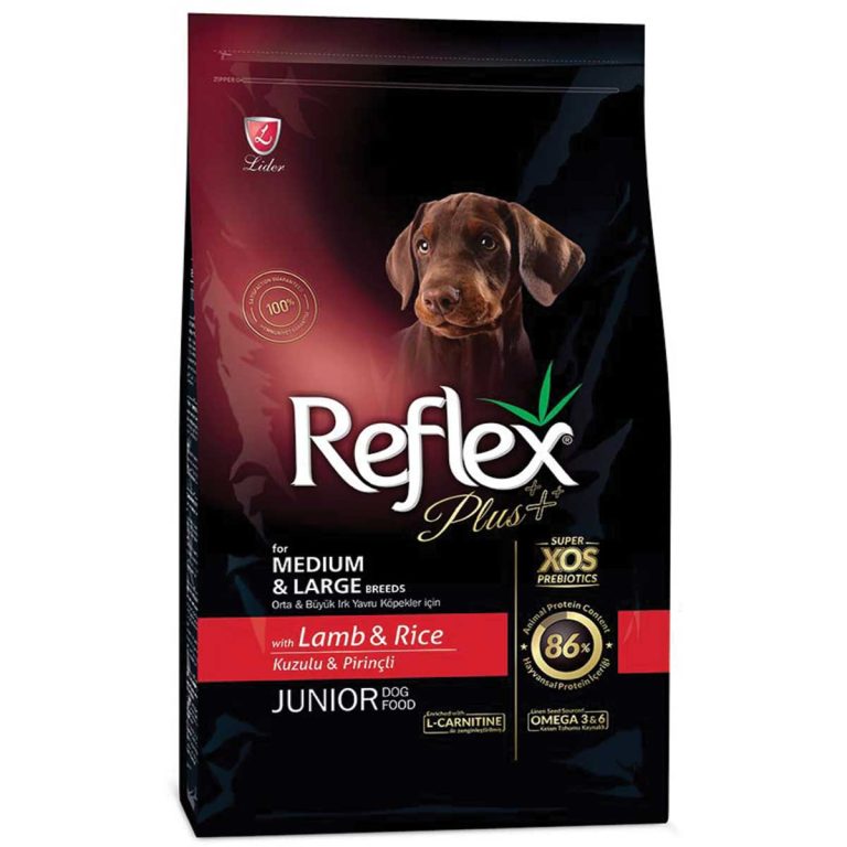 Reflex Plus Medium/Large Junior Dog with Lamb & Rice 15kg (με Αρνί & Ρύζι)