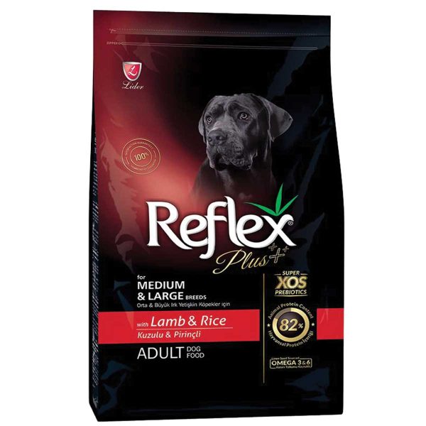 Reflex Plus Medium/Large Adult Dog with Lamb & Rice 15kg (με Αρνί & Ρύζι)