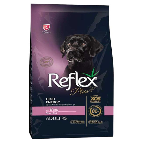 Reflex Plus Medium/Large Adult Dog High Energy with Beef 15kg (με Βοδινό)