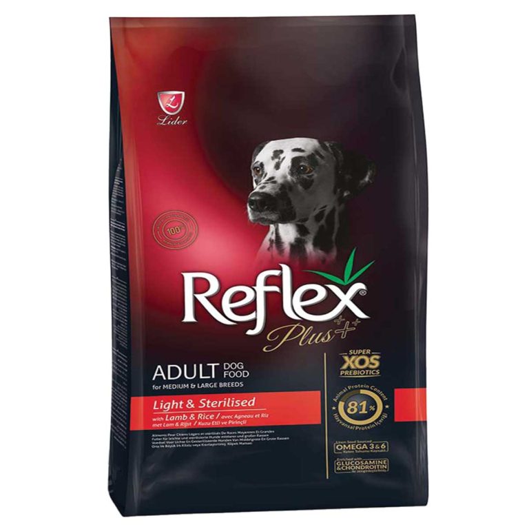 Reflex Plus Medium/Large Light & Sterilised Adult Dog Lamb 15kg (Αρνί)