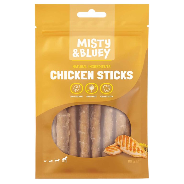 Misty & Bluey Chicken Sticks 60gr (Κοτόπουλο) - Grain Free