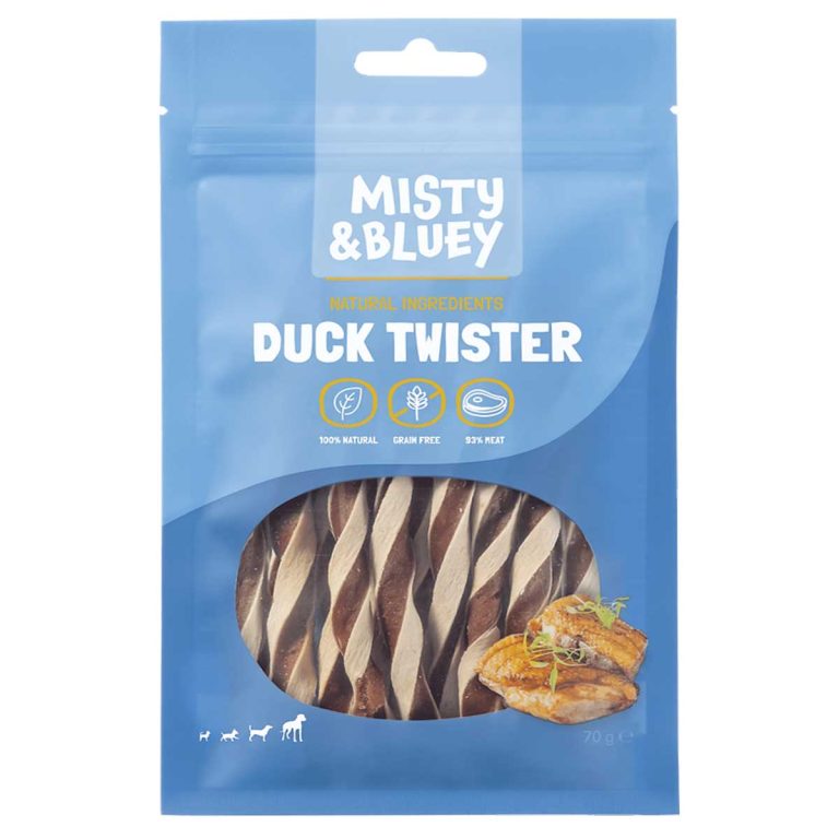 Misty & Bluey Duck Twister 70gr (Πάπια - Τόνος) - Grain Free