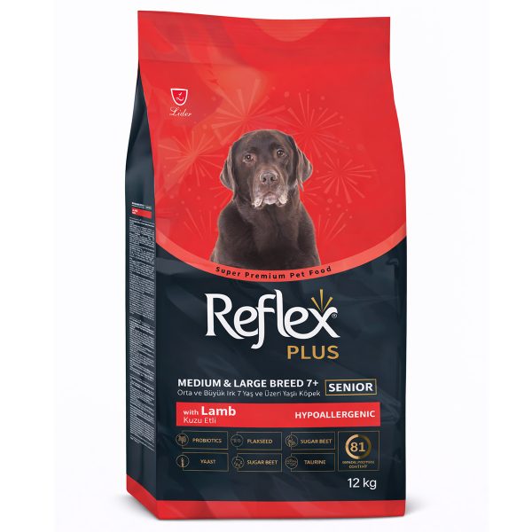 Reflex Plus Medium/Large Senior Dog with Lamb & Rice 15kg + 1kg Δώρο (με Αρνί & Ρύζι)