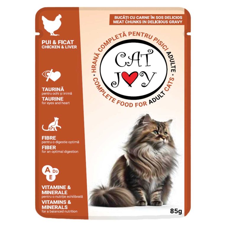 Cat Joy with Chicken & Liver in Gravy 85g (με Κοτόπουλο & Συκώτι σε Σάλτσα)