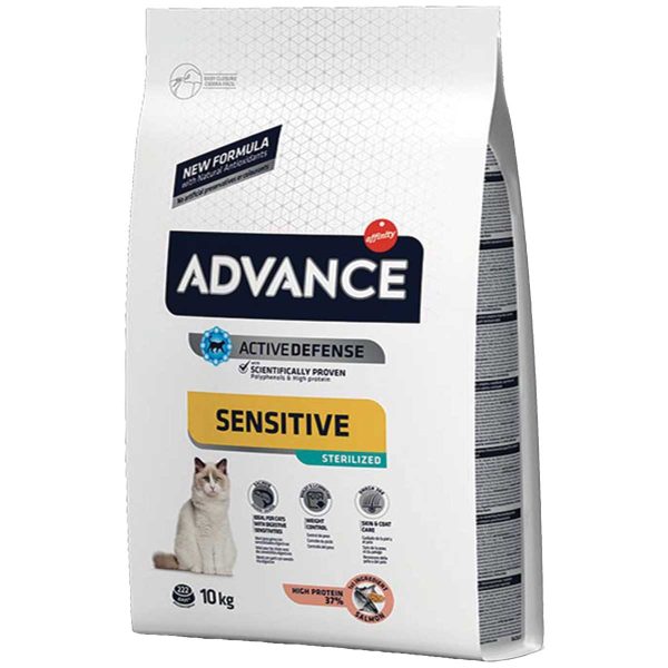 Advance Sensitive Sterilised Cat with Salmon & Rice 10kg (Σολομός - Ρύζι)Advance Sensitive Sterilised Cat with Salmon & Rice 10kg (Σολομός - Ρύζι)