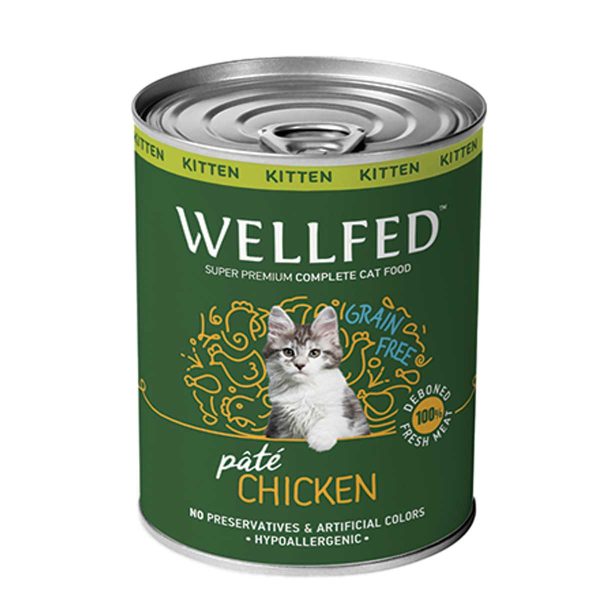 Wellfed Pate for Kitten with Chicken 400gr (Πατέ Κοτόπουλο)