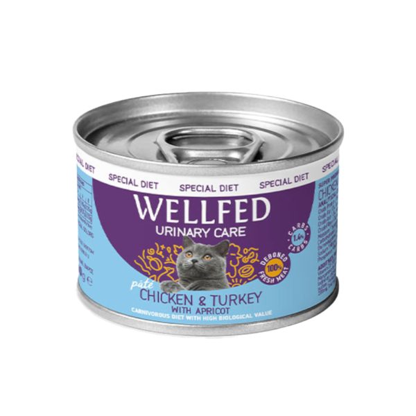 Wellfed Urinary Care Pate for Cat with Chicken & Turkey 200gr (Πατέ Κοτόπουλο - Γαλοπούλα)