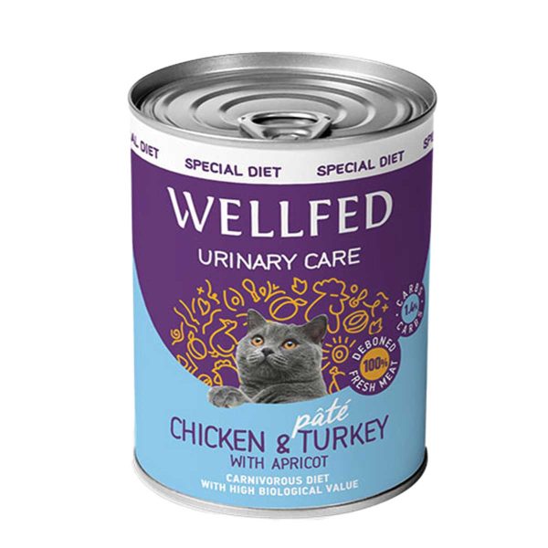 Wellfed Urinary Care Pate for Cat with Chicken & Turkey 400gr (Πατέ Κοτόπουλο - Γαλοπούλα)