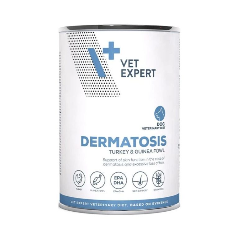 Vet Expert Dermatosis Dog with Turkey & Guinea Fowl 400gr (Πατέ - Γαλοπούλα & Φραγκόκοτα)