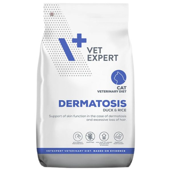 Vet Expert Dermatosis Cat with Duck & Rice 2kg (Πάπια - Ρύζι)