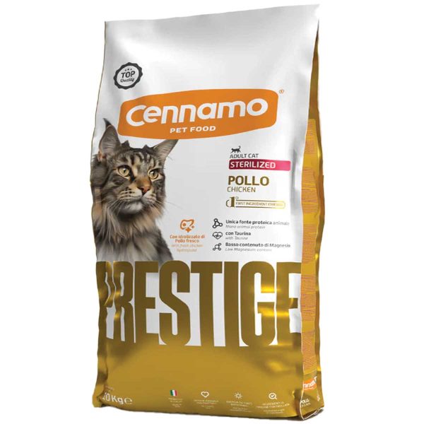 Cennamo Prestige Cat Sterilised with Chicken 10kg (Κοτόπουλο)