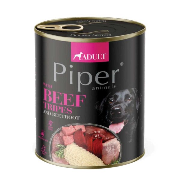 Piper Adult Dog with Beef Tripes & Beetroot 800gr (Εντόσθια Βοδινού & Παντζάρι)