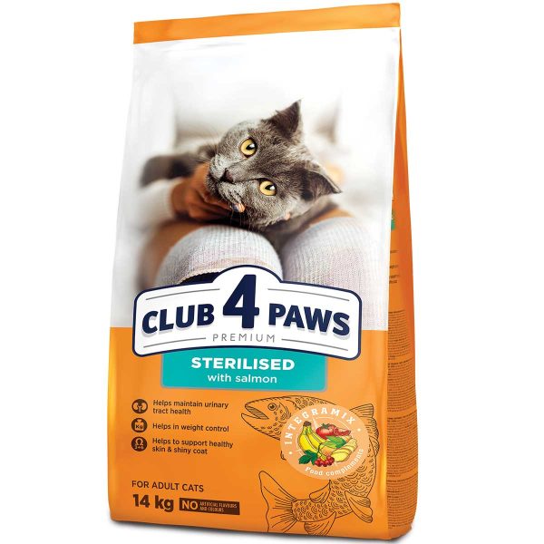 Club 4 Paws Premium Cat Sterilised με Σολομό 14kg