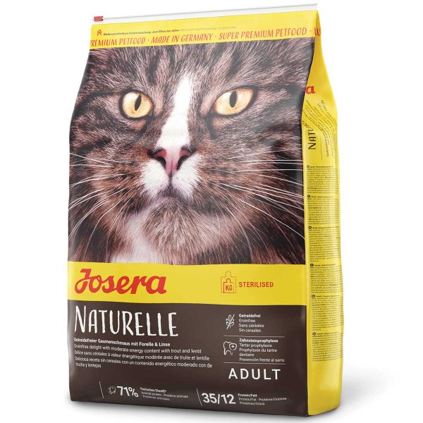 Josera Naturelle 35/12 Adult Cat Sterilised Grain Free with Trout & Lentil 2kg (Πέστροφα - Φακή)