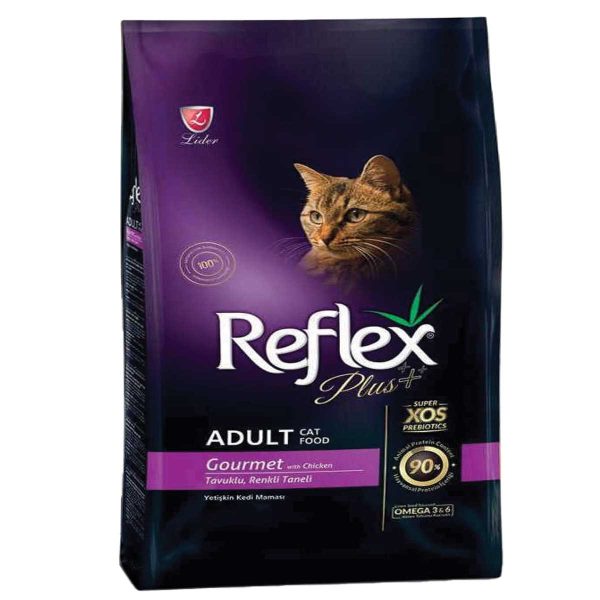 Reflex Plus Adult Cat Gourmet Multicolour with Chicken 1.5kg (Πολύχρωμη - με Κοτόπουλο)