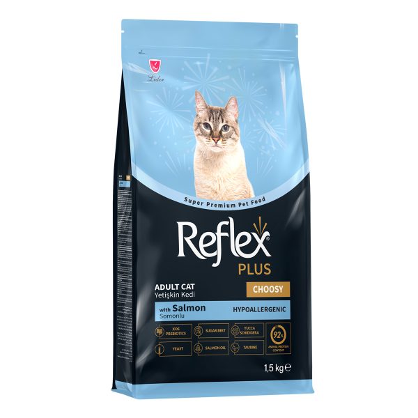Reflex Plus Adult Cat Choosy with Salmon 1.5kg (με Σολομό)