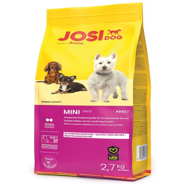 Josera Premium Plus JosiDog Mini Adult 3x2.7kg (Πουλερικά - Πάπια - Ρύζι) (8.1kg)