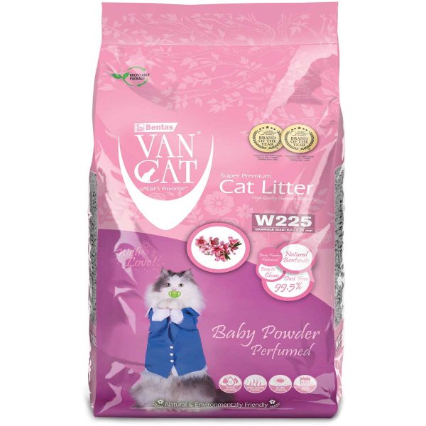 Van Cat Clumping Cat Litter Baby Powder 15kg (17.7lt) (Παιδική Πούδρα)