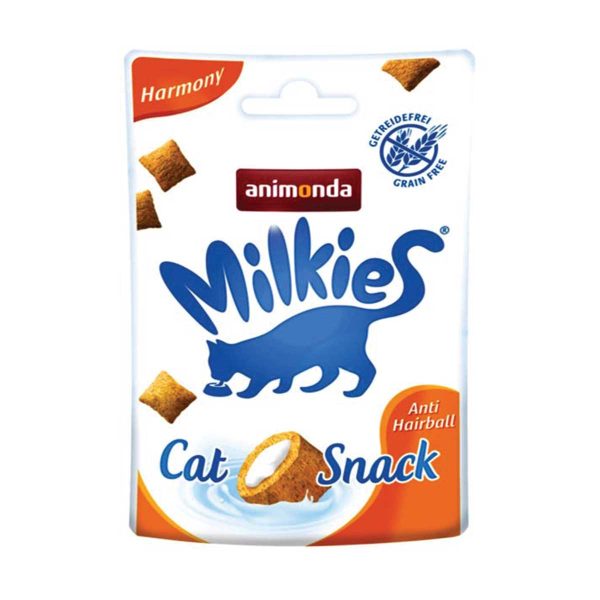 Animonda Milkies Crunchy Pillow Harmony Anti-Hairball Cat Snack 30gr (κατά των Τριχόμπαλων)