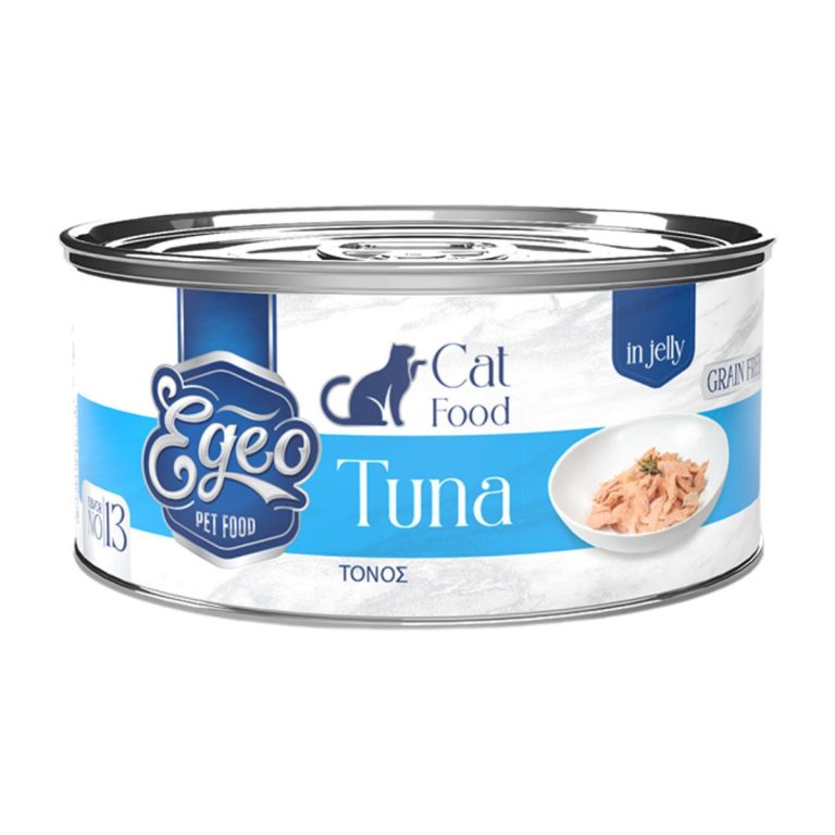 Egeo Grain Free Adult Cat Food Tuna in Jelly 85gr (No 13) (Τόνος σε Ζελέ)