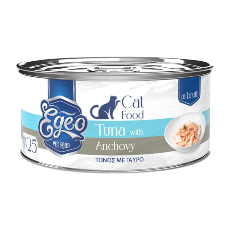 Egeo Adult Cat Food Tuna with Anchovy in Broth 70gr (No 25) (Τόνος με Γαύρος σε Ζωμό)