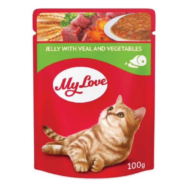 My Love Adult Cat Jelly with Veal & Vegetables 100gr (Μοσχάρι - Λαχανικά σε Ζελέ)