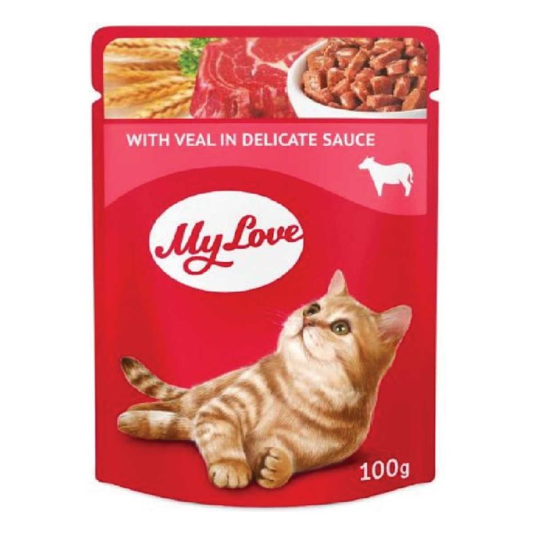 My Love Adult Cat with Veal in Delicate Sauce 100gr (Μοσχάρι σε Σάλτσα)