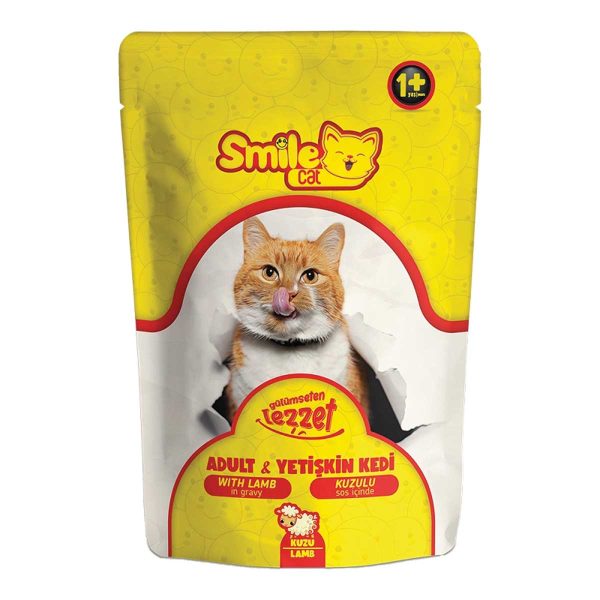 Smile Cat Adult Cat Wet Food with Lamb in Gravy 100gr (Αρνί σε Σάλτσα)