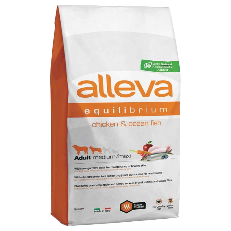 Alleva Equilibrium Adult Dog Chicken & Ocean Fish Medium/Maxi 12kg (Κοτόπουλο - Ψάρια Ωκεανού)