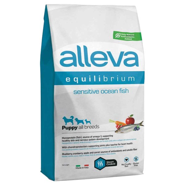 Alleva Equilibrium Sensitive Ocean Fish Puppy All Breeds 12kg (Ψάρια Ωκεανού)