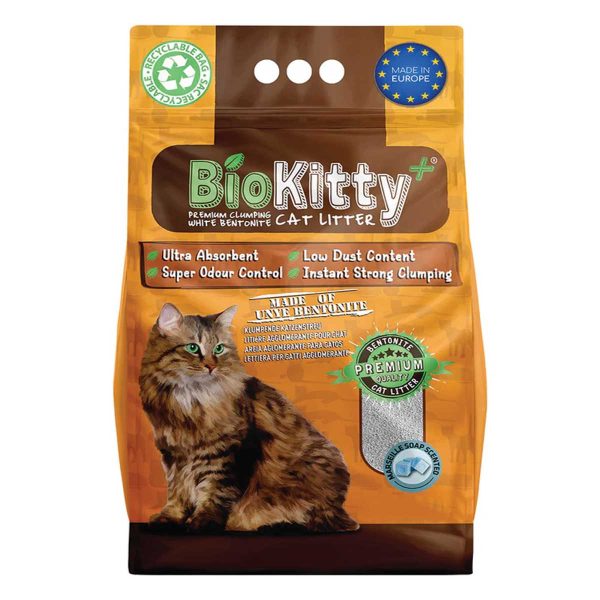 Biokitty Cat Litter Marseille Soap 10lt (Άμμος με Μπετονίτη - Σαπούνι Μασαλλίας)