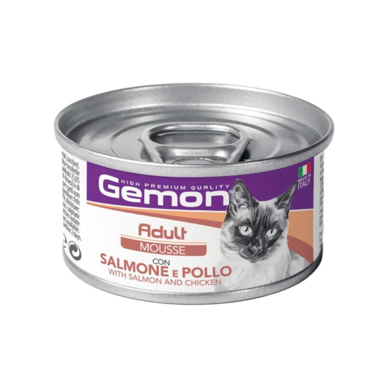 Gemon Adult Cat Mousse with Salmon & Chicken 85gr (Σολομός & Κοτόπουλο)