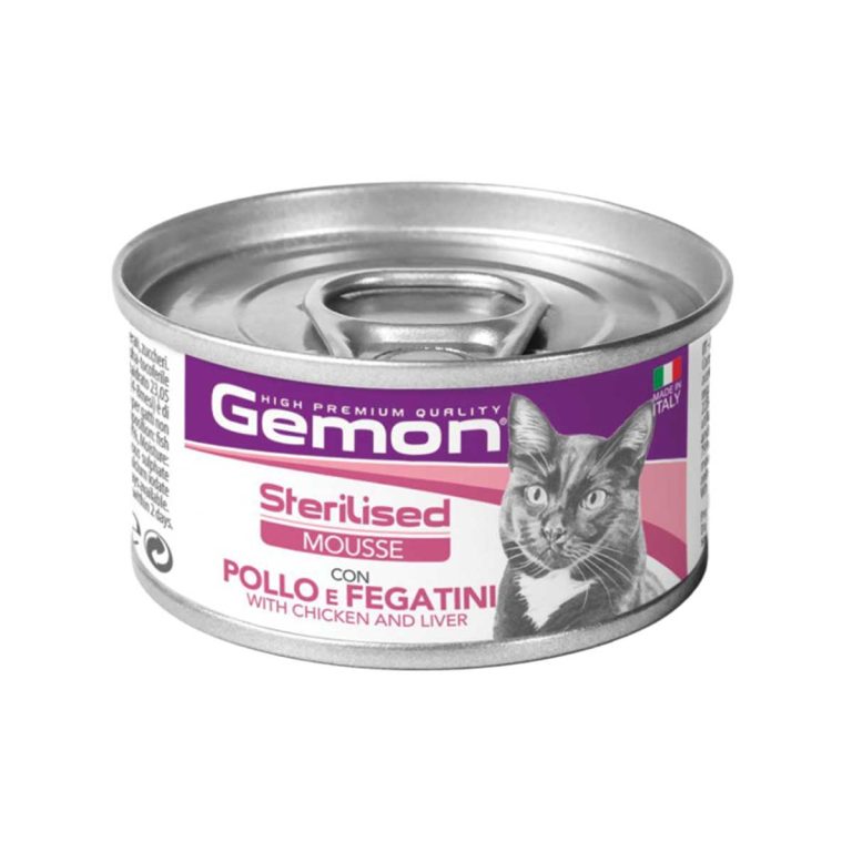Gemon Adult Sterilised Cat Mousse with Chicken & Liver 85gr (Κοτόπουλο & Συκώτι)