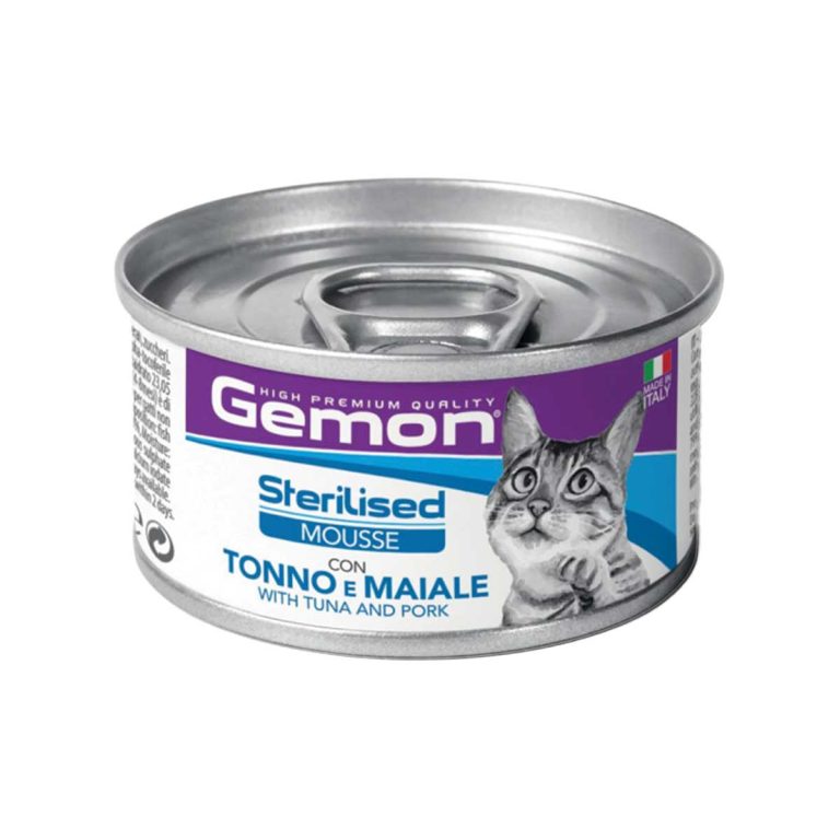Gemon Adult Sterilised Cat Mousse with Tuna & Pork 85gr (Τόνος & Χοιρινό)
