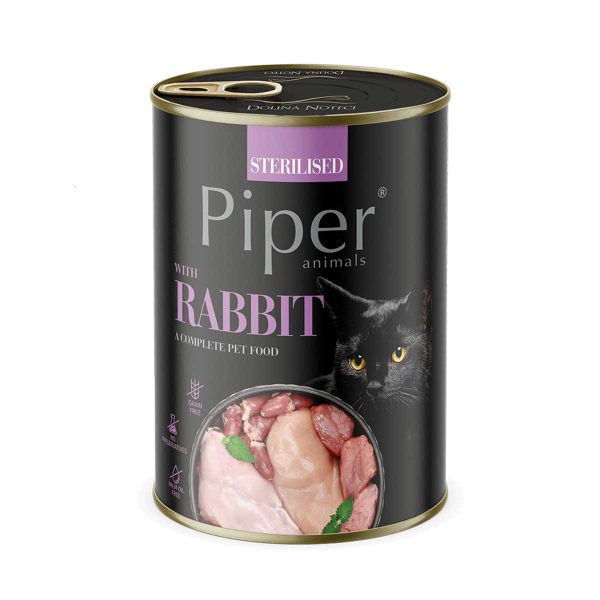 Piper Adult Sterilised Cat with Rabbit 400gr (Κουνέλι)