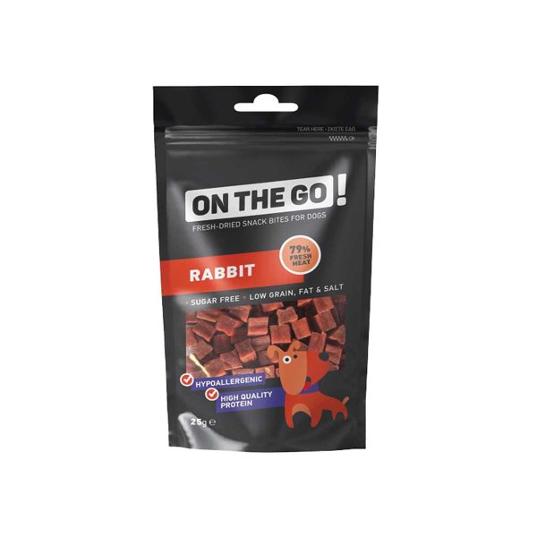 On The Go Hypoallergenic Bites for Dogs with Rabbit 25gr (Κουνέλι)