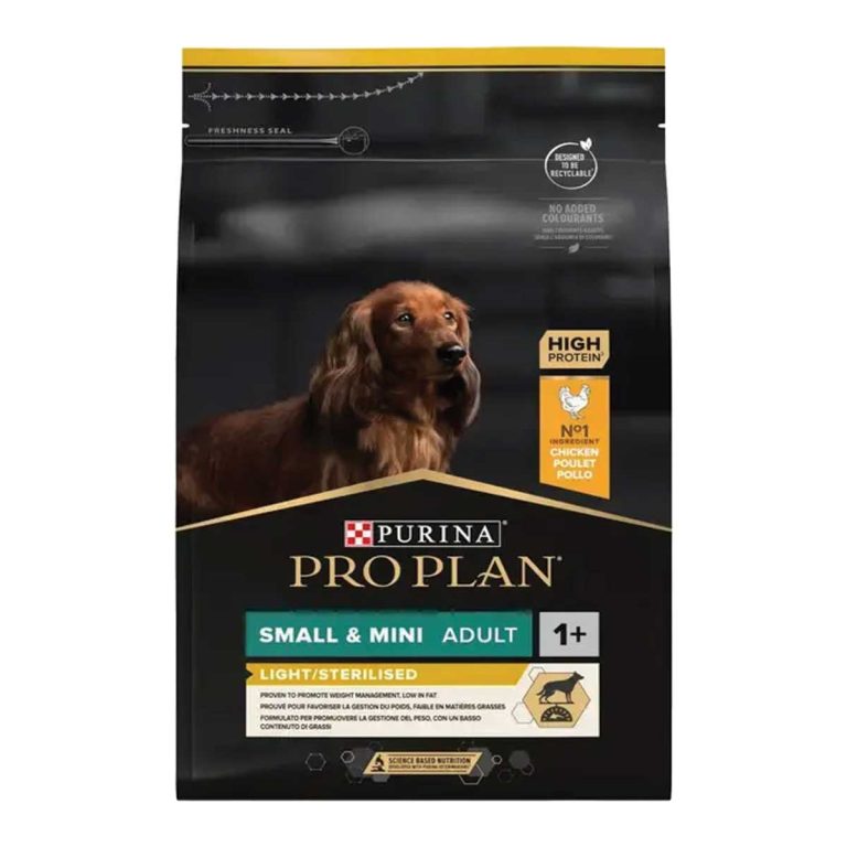 Purina Pro Plan OptiWeight Small & Mini Adult Dog Light/Sterilised with Chicken 3kg (Κοτόπουλο)
