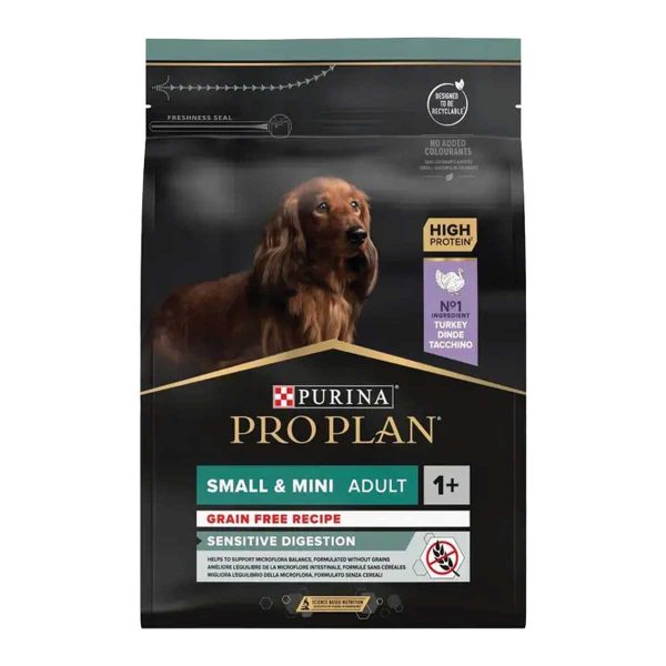 Purina Pro Plan Small & Mini Adult Dog Grain Free Sensitive Digestion with Turkey 2.5kg (Γαλοπούλα)