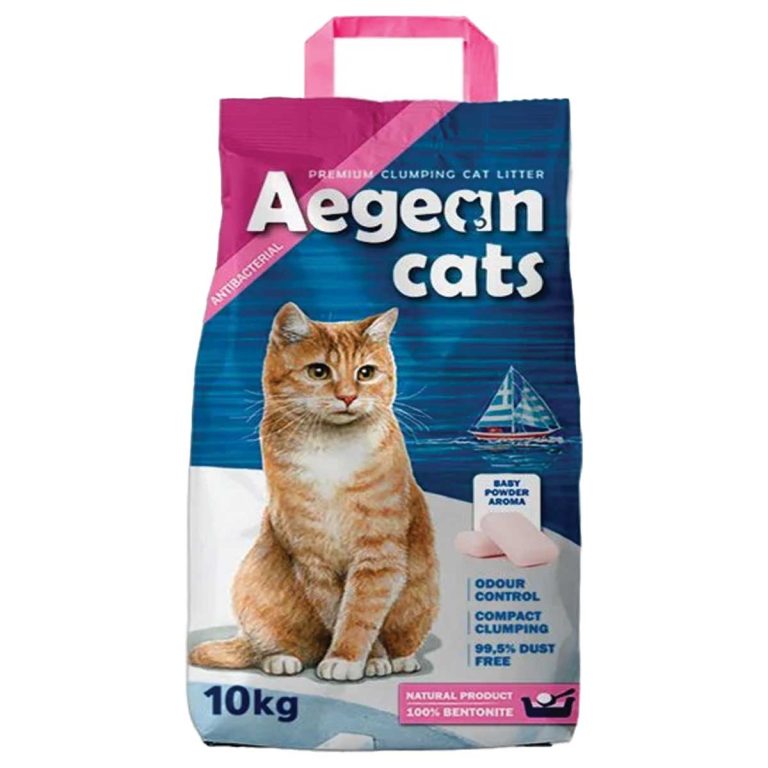 Aegean Cat Litter Betonite Baby Powder 10kg (Άμμος Μπετονίτη - Παιδική Πούδρα)