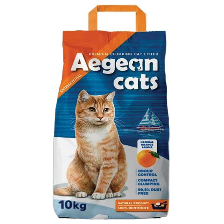 Aegean Cat Litter Betonite Orange 10kg (Άμμος Μπετονίτη - Πορτοκάλι)