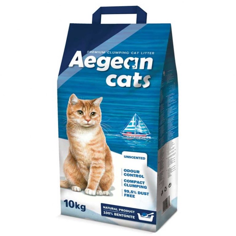 Aegean Cat Litter Betonite Natural 10kg (Άμμος Μπετονίτη - Φυσικό Άρωμα)