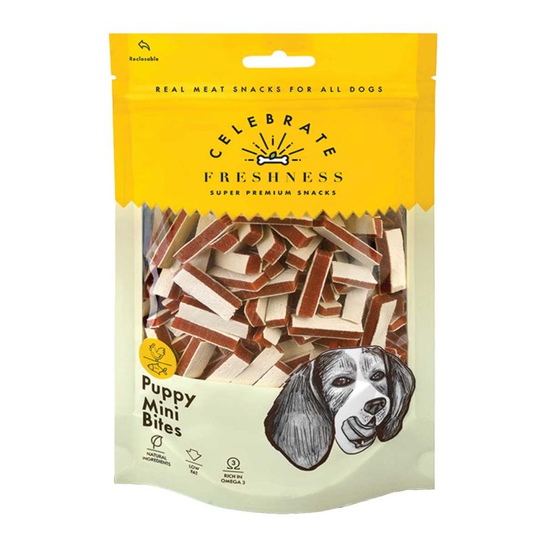 Celebrate Freshness Super Premium Snacks for Dog Puppy Mini Bites 100gr (Μπουκιές Κοτόπουλου)