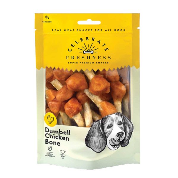 Celebrate Freshness Super Premium Snacks for Dog Dumbell Chicken Bone 100gr (Κοτόπουλο)