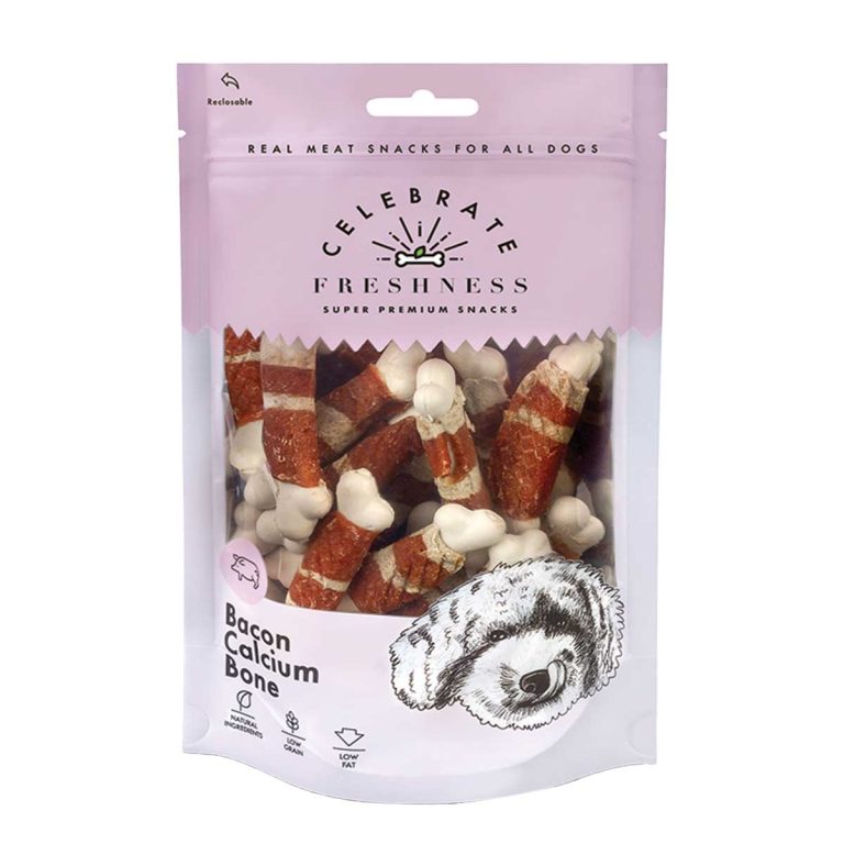 Celebrate Freshness Super Premium Snacks for Dog Bacon Calcium Bone 100gr (Χοιρινό - Μπέικον)