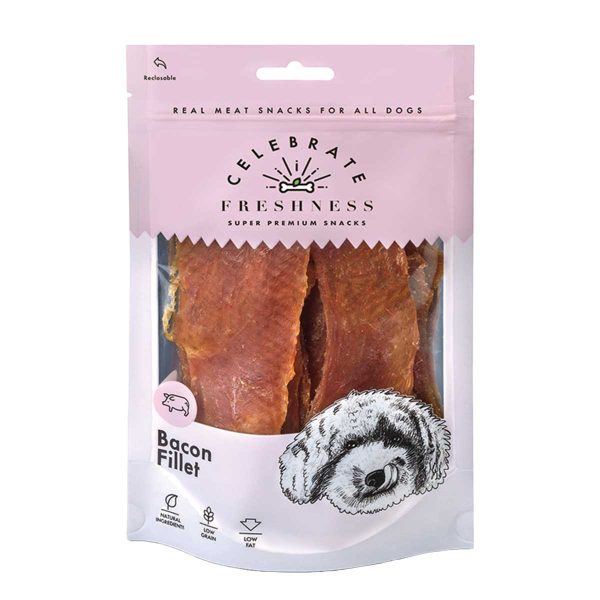 Celebrate Freshness Super Premium Snacks for Dog Bacon Fillet 100gr (Χοιρινό - Μπέικον)