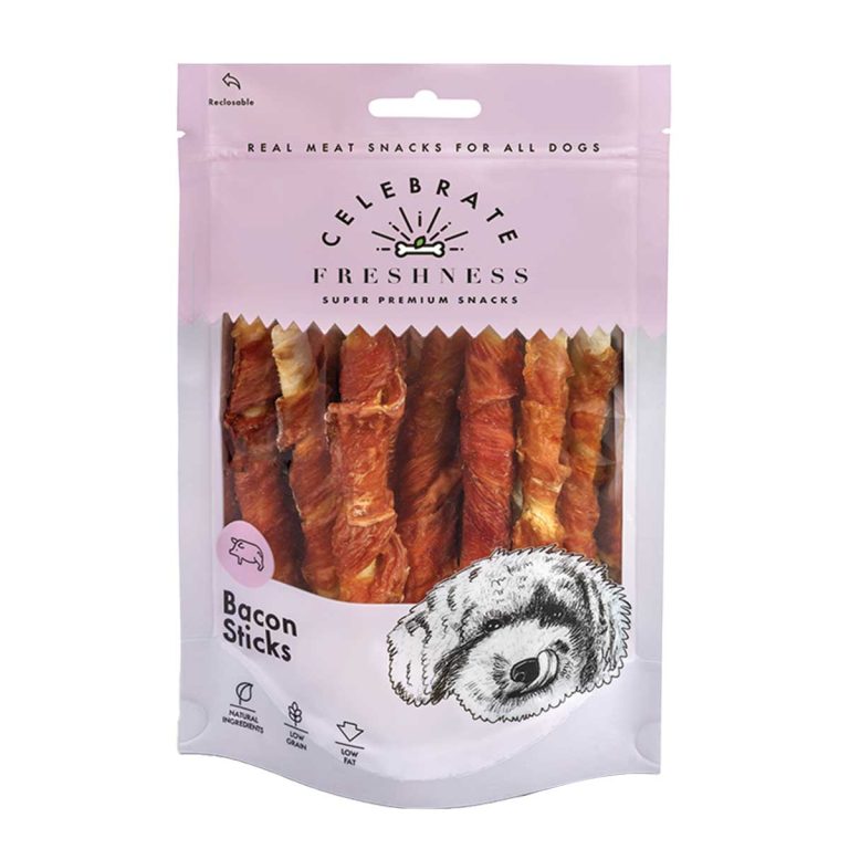 Celebrate Freshness Super Premium Snacks for Dog Bacon Sticks 100gr (Χοιρινό - Μπέικον)
